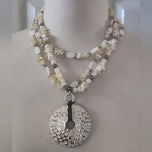 Beautiful Sea Shell/Beaded Necklace